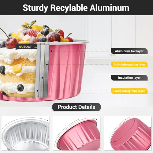 Aluminum Cups with Lids (Carmine / 30pcs)