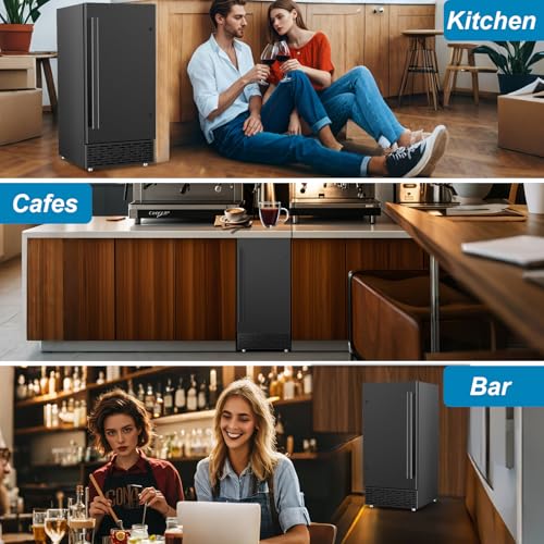 120 lbs High Output Commercial Ice Maker Undercounter Reversible Door