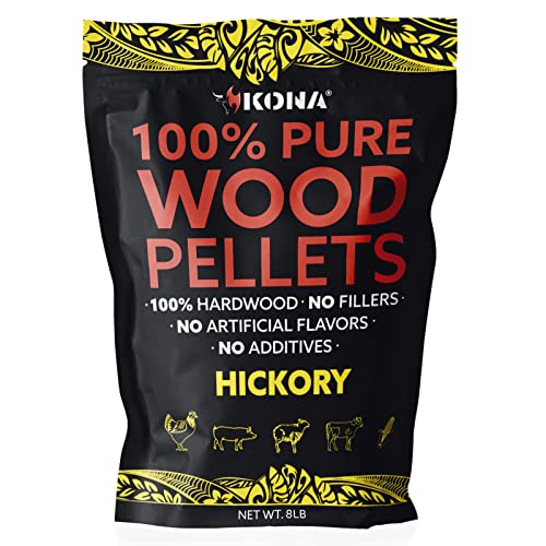100% Hickory Wood Pellets (8 pounds / 100% Hickory)