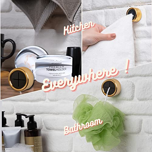 Towel Hooks 8 Pack Eco Kitchen Gadgets (8 Pack / Golden Yellow)