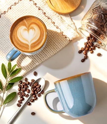 Ceramic Coffee Mugs Set of 6 (Ocean Blue / set of 6)