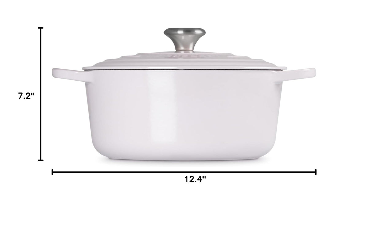 Enameled Cast Iron Round Dutch Oven (Shallot / 5.5 Qt)