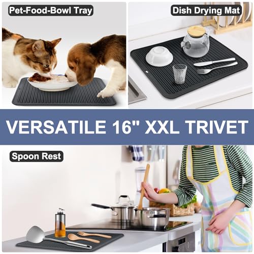 XXL & 12" Silicone Trivets (7 Count)