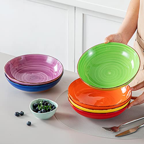 Bonita Pasta Bowls Set of 6 (Warm Color / 38 Oz)