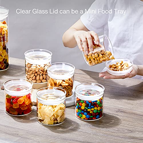 17oz Glass Jars with Airtight Lid (Clear / 5-20oz 6Pack)