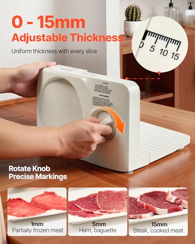 Meat Slicer 6.7" Foldable Electric Cutter with Dual Security Lock (6.7 inch)