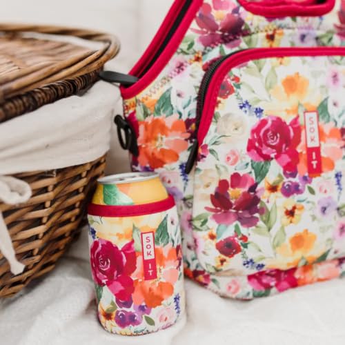 CanSok Sleeve for Beer & Soda Insulated Neoprene Cover (Blooming Bright / 12oz Can Sleeve)