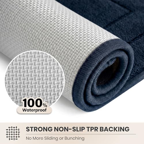 Hallway Runner Rug (Navy Blue / 32" X 70" (Runner))