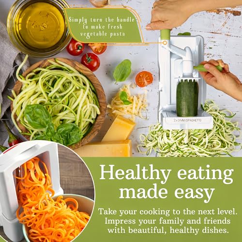 10 Blade Vegetable Spiralizer (White (10 Blades))