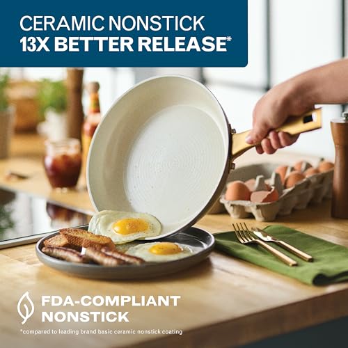 Forged Induction Ceramic Nonstick Cookware Set (Taupe / Cookware Set (12-Piece))