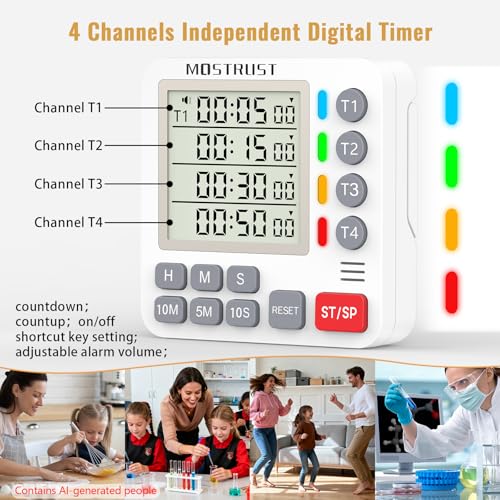 Digital Dual Kitchen Timer (White)