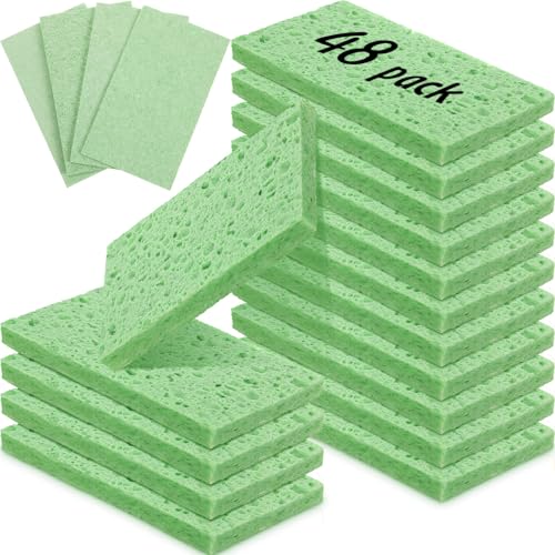 48 Pcs Sponges Bulk Sponges Kitchen Compressed Sponge (Green)