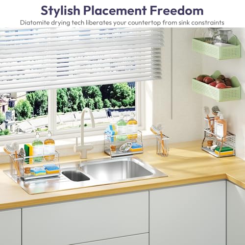 Kitchen Sink Caddy Organizer (Silver-2 Tier)