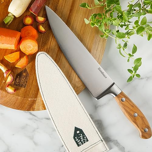Chef's Knive German Stainless Steel Knive (Italian Olive Wood)