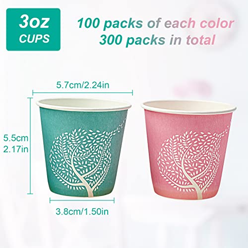 300 Pack 3 oz Paper Cups (300pack Colour mixture)