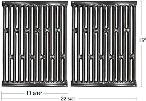 PG521 (2-Pack) 15" Porcelain Steel Cooking Grid Grates for Weber Genesis Silver A, Spirit E200,Spirit 500,Spirit 210 (2007-2012) Gas Grills, 7521 65905 7522 7523 65904 (15" x 22 1/2")