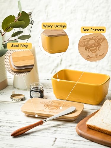 Covered Butter Dish with Lid for Countertop
