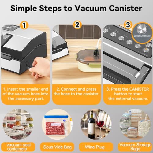 Powerful Suction Vacuum Sealer for Food (Silver)