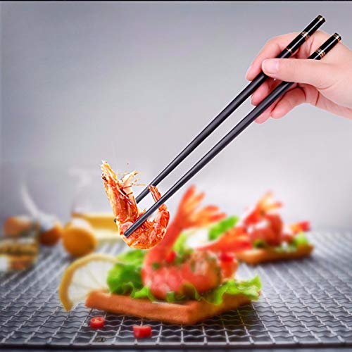 5 Pairs Premium Reusable Chopsticks Gift Set (Golden)