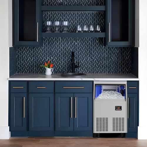 Commercial Ice Maker Machine (100lbs/24H / Commercial Ice Maker-Silver)