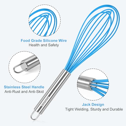 3 Pack Stainless Steel Whisk Set (Blue / 3 Piece)