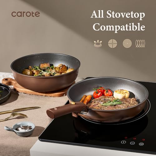 21pcs Pots and Pans Set (Brown)