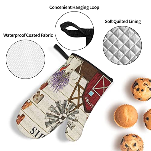 Oven Mitts and Pot Holders Sets of 4 (Pot Holders-437)
