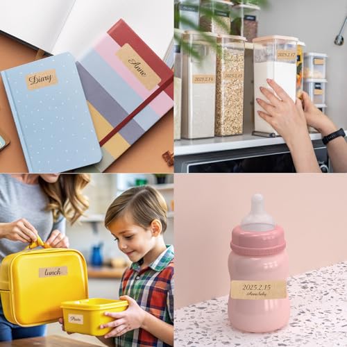 Kraft Label Stickers Removable Writable Gift Labels