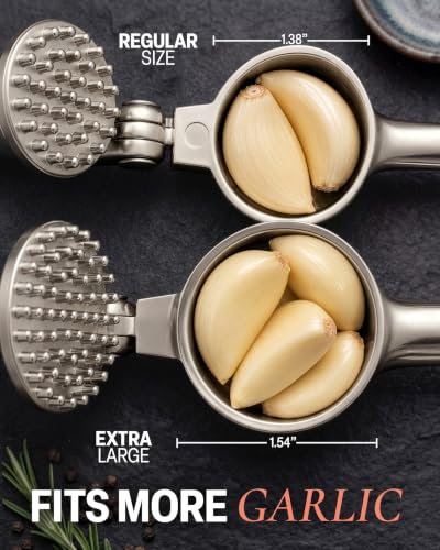 Large Premium Garlic Press Set