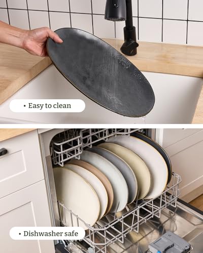 Serving Platters Set of 3 Sizes (Matte Dark Charcoal)