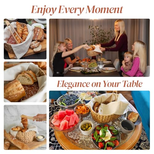 Bread Basket with Warmer & Tongs (Modern)