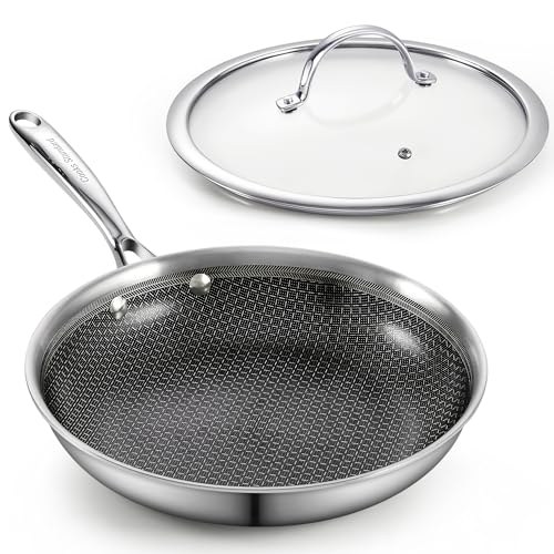 Stainless Steel Hybrid Nonstick 12 (12-Inch with Lid)