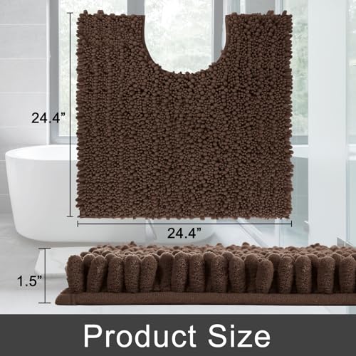 Toilet Rug U Shaped Washable 24x24 Inch