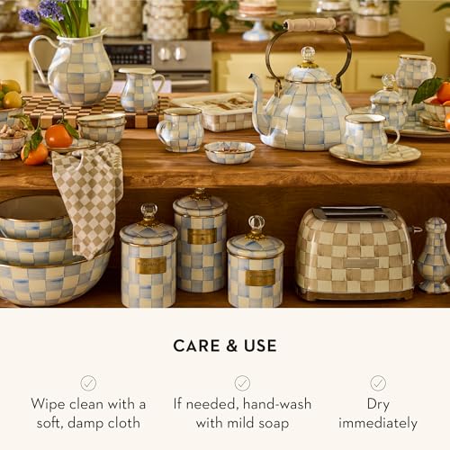 Enamel Creamer (Sky Check)