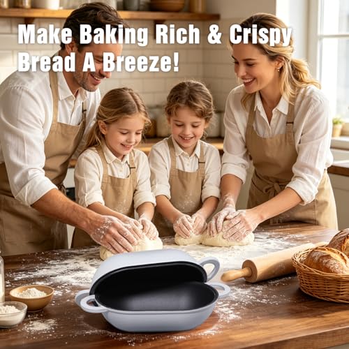2.5 QT Enameled Cast Iron Sourdough Bread Oven (Light Gray / 2.5 QT)
