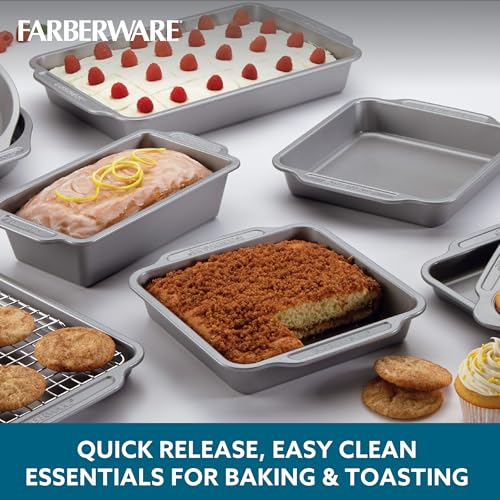 Nonstick Bakeware Set with Cooling Rack for Baking (10-Piece)
