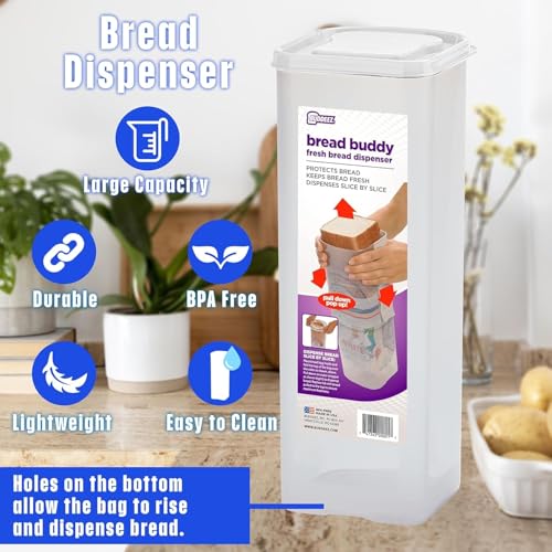 Bread Buddy Bread Storage Container (White / Pack of 2)