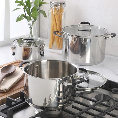 Platinum Silverbolt 6 Piece Stackable Space (Stainless (Silverbolt) / 6-Piece Cookware Set)