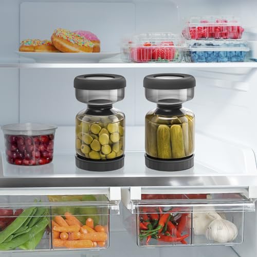 Pickle Jar with Strainer Flip (34oz Smoky Grey Pickle jar)