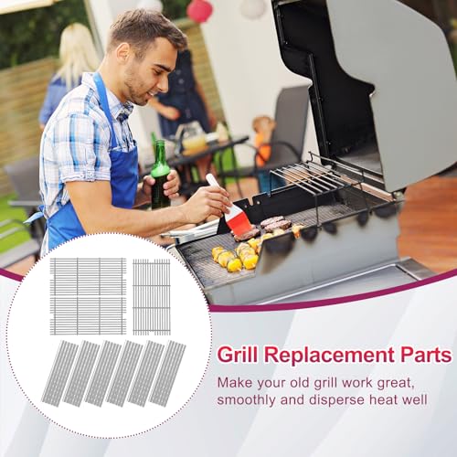 54911 Cooking Grid Grates with 94091 Heat Plate Replacement for Viking VGBQ 30" T Series