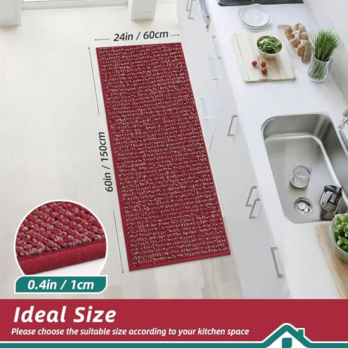 Kitchen Runner Rugs 24"x60" (Red / 24" X 60" (Rectangular))