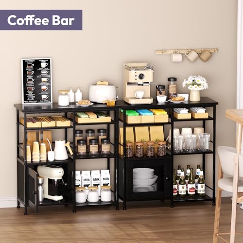 Coffee Bar Cabinet Station (Black)
