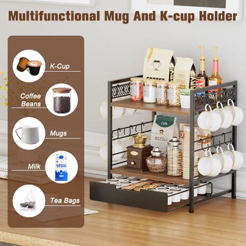 Coffee Bar Station Organizer (Black (3 Tier))