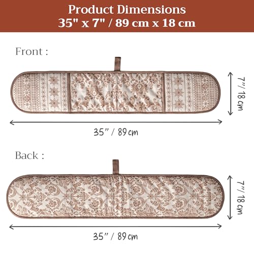 Double Oven Mitts 100% Cotton Double Oven Glove (121 - Allure / 7" x 35" (Double Oven Mitt))