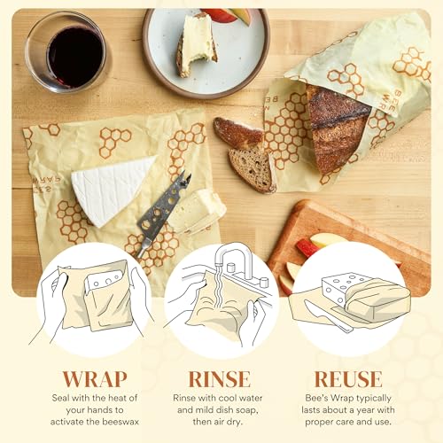 Beeswax Food Wraps (Honeycomb Large 3 Pack / 3pk Large)