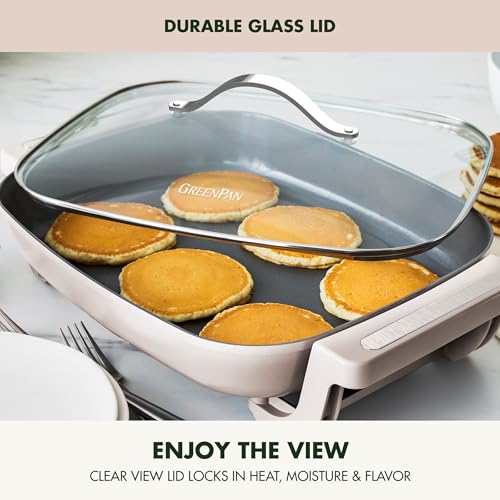 Advanced 12” X 15” Electric Skillet with Lid (12" x 5" Electric Skillet / Clay)