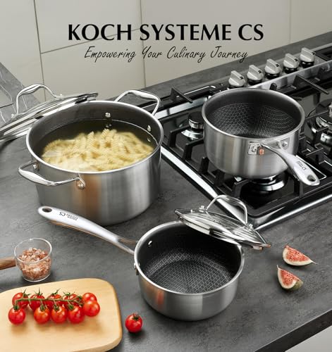 Triply Stainless Steel Cookware Set 6 Piece (Black / 6 Pcs)