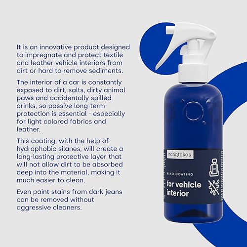 Professional Ceramic Nano Coating for Vehicle Interior (Interior Coating / 250 ml / 8.45 oz)