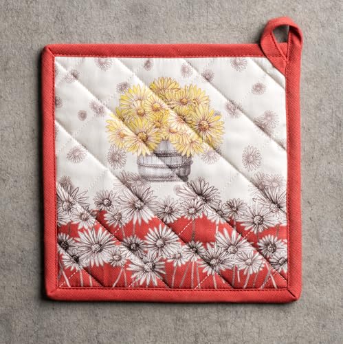 Pot Holders 100% Cotton Potholders (109 - Bagatelle / 8" x 8" (Pot Holder Pack of 1))