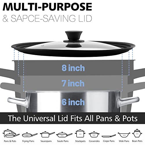 Silicone Universal Lid for Pots (6" x 7" x 8")